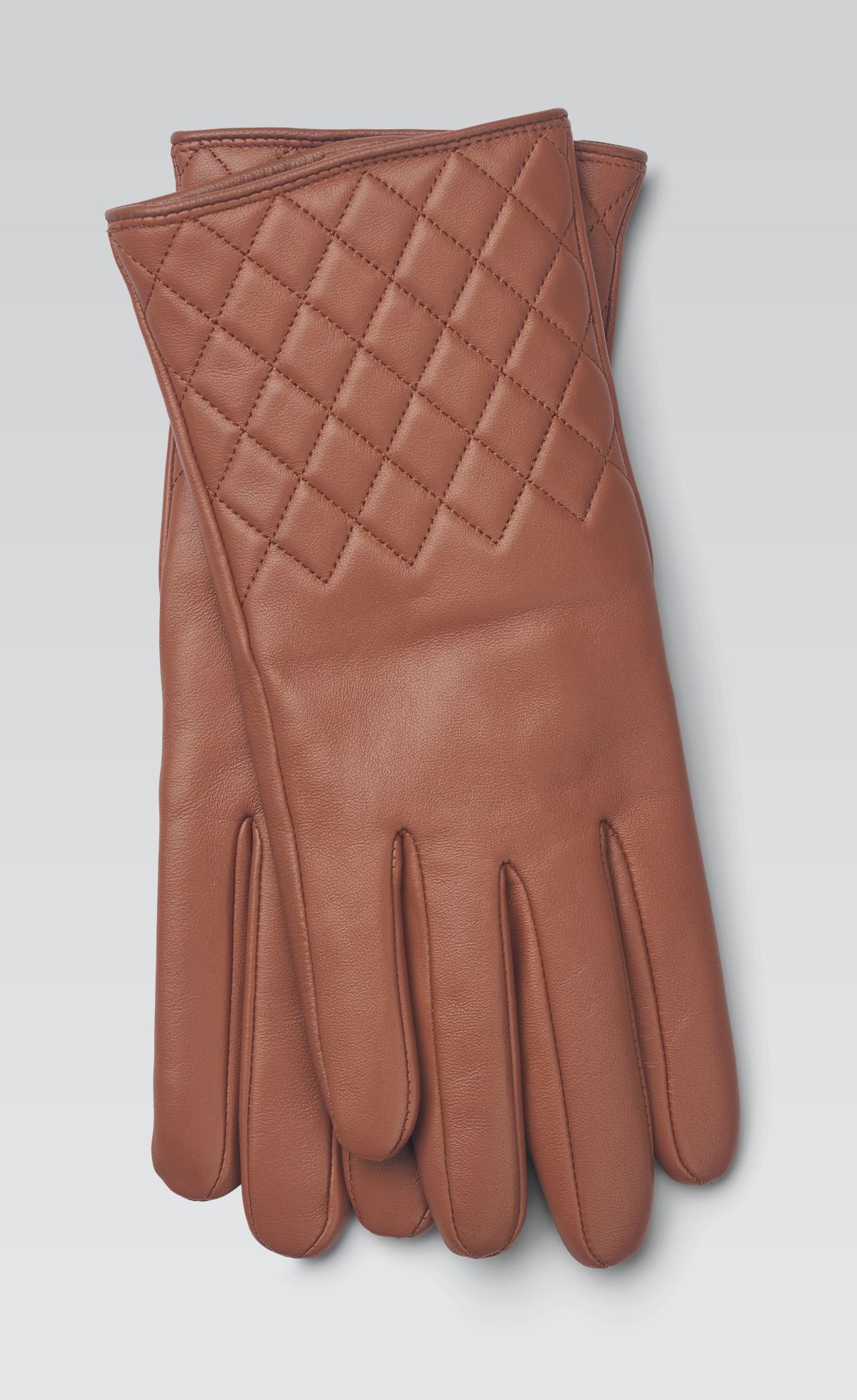 Nielsens hansker i brun læder med detaljer