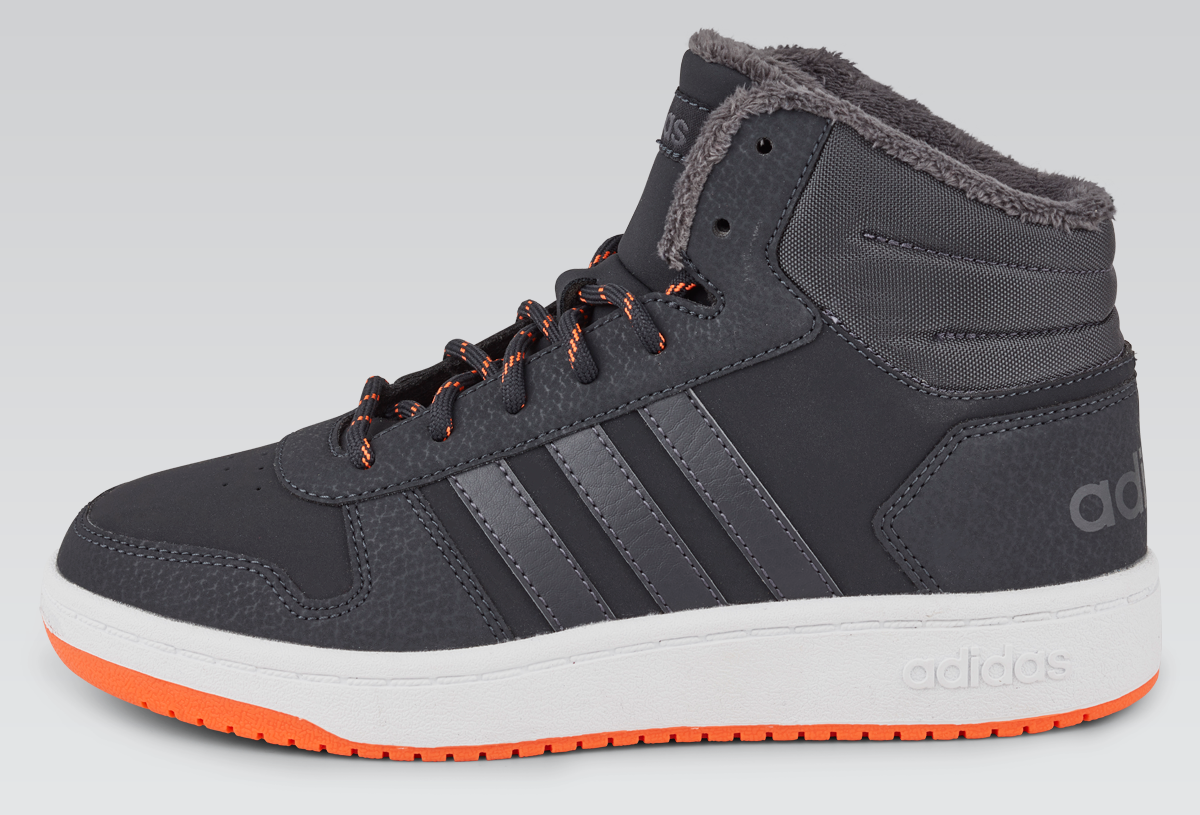 Intersport Adidas sneaker med snørrebånd i grå og orange